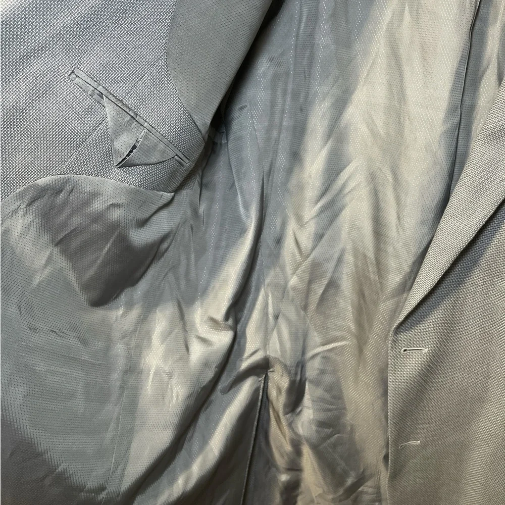 MICHAEL Kors Silk Wool Blazer Sportcoat 46L Gray 3 Button‎ Corporate Office